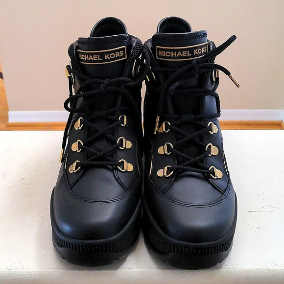 Scuba Boots Brooke Bootie Michael Kors Michael Kors Black And Gold